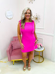 She Ain't Shy Dress Pink