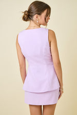 I Mean Business Romper Lavender