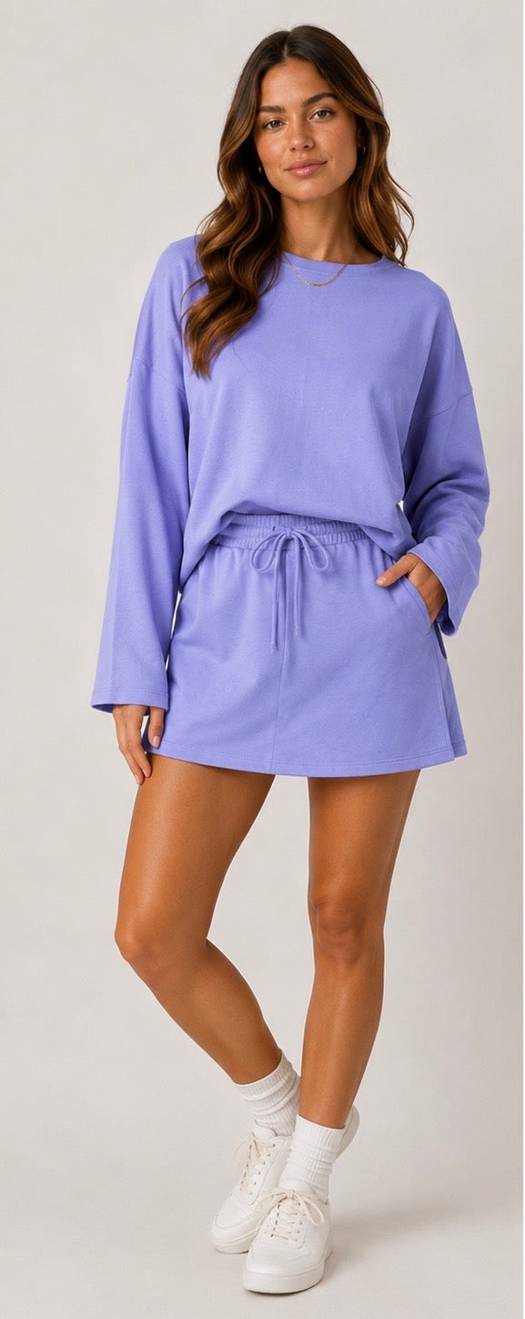 Cute In It Dolman Set - Lavender