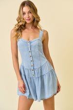 Southern Flair Romper Light Denim