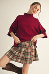 Mod Meets Moody Sweater Burgundy