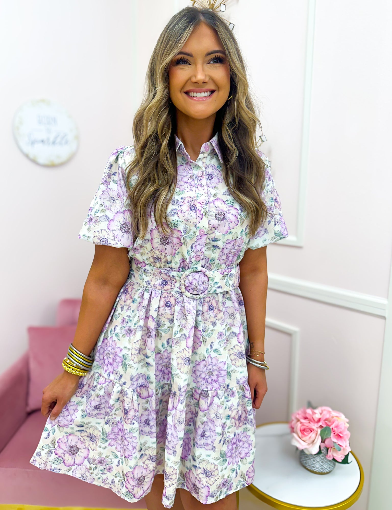 Lily Lavender Mini Dress