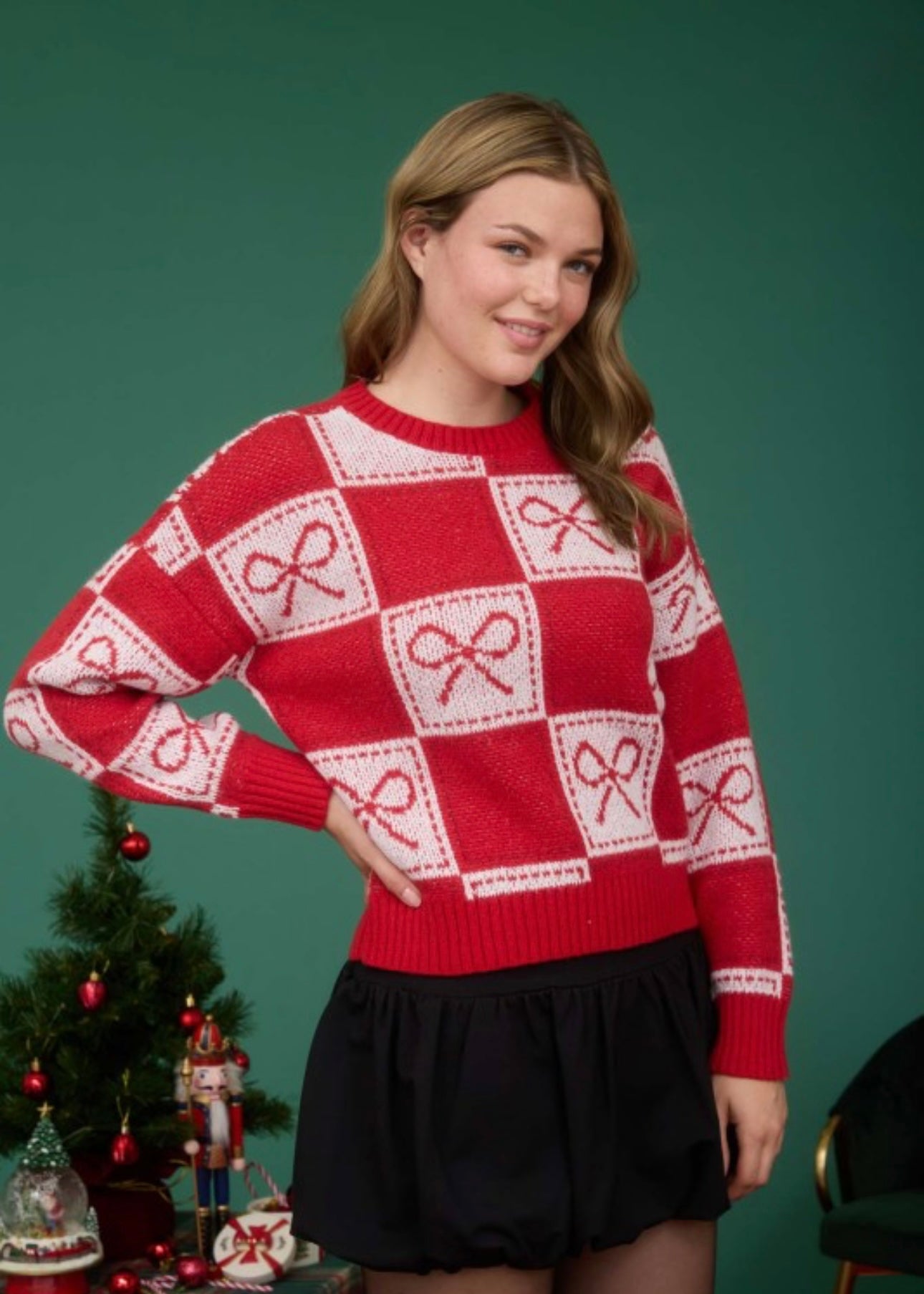 Love For Bows Sweater Red
