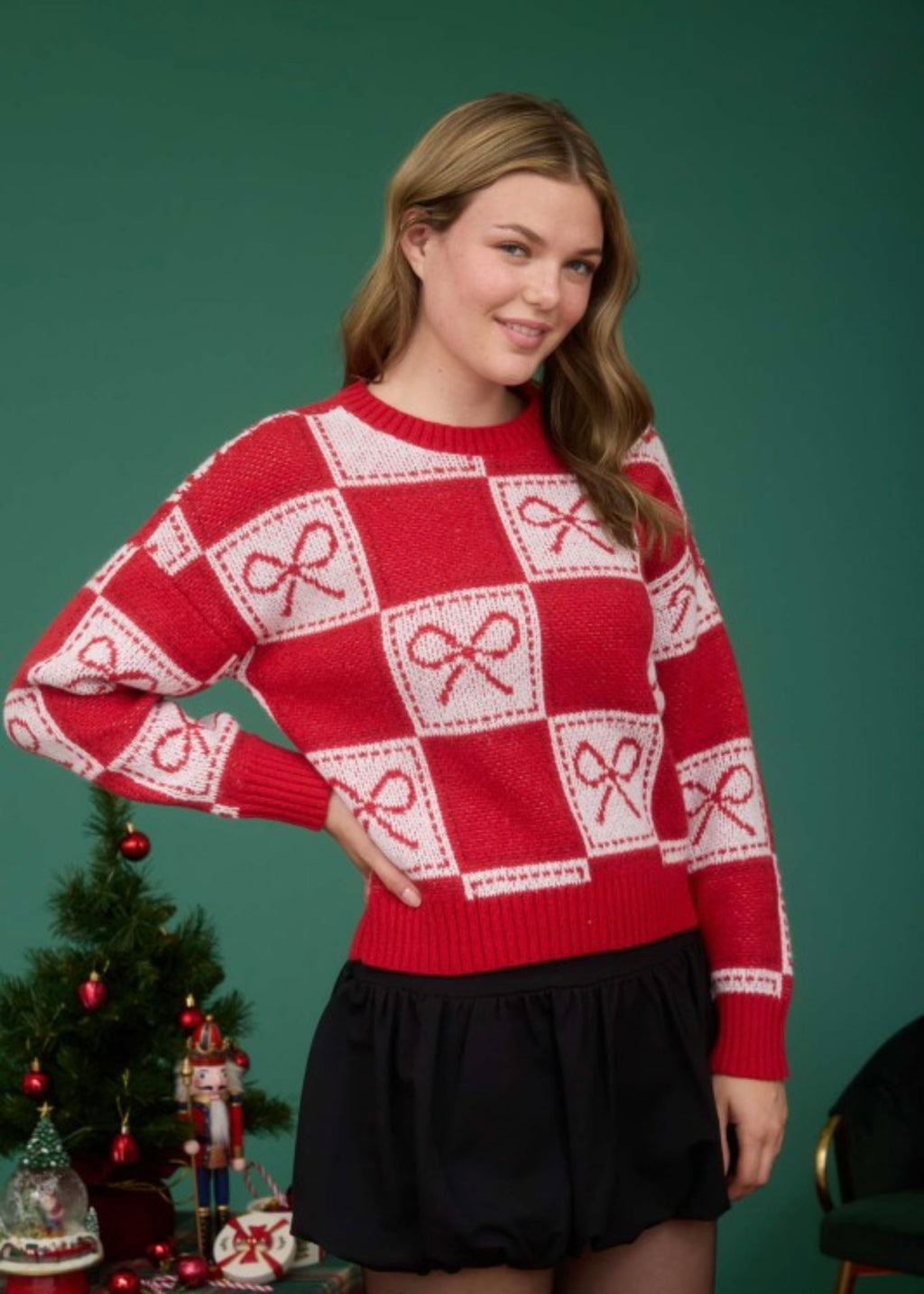 Love For Bows Sweater Red