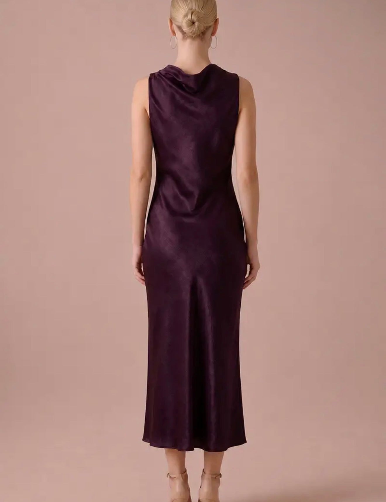 Midnight Romance Midi Dress - Plum
