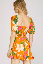 Island Girl Romper Orange