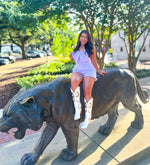 Gingham Girly Romper Lavender