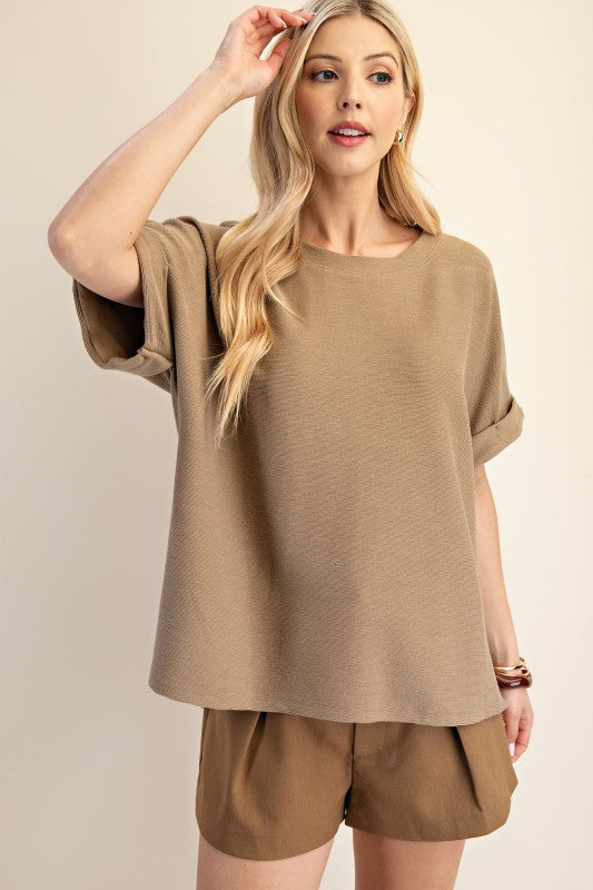 Express Yourself Top Taupe