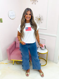 Bowtiful Spring Pants Denim
