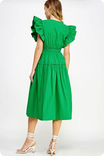 Effortless Elegance Midi Dress Green