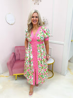 Bloom and Belong Midi Dress - Pink