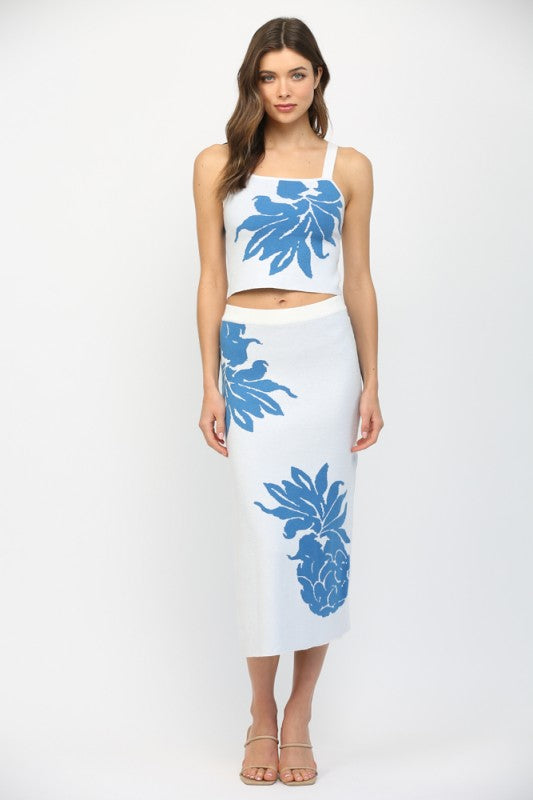 Blue Paradise Knit Set