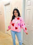 QOS Light Pink Queen Of Kisses Sweatshirt