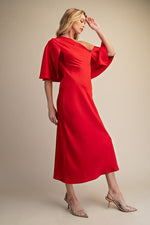 Whimsical Sense Of Style Midi Dress Red