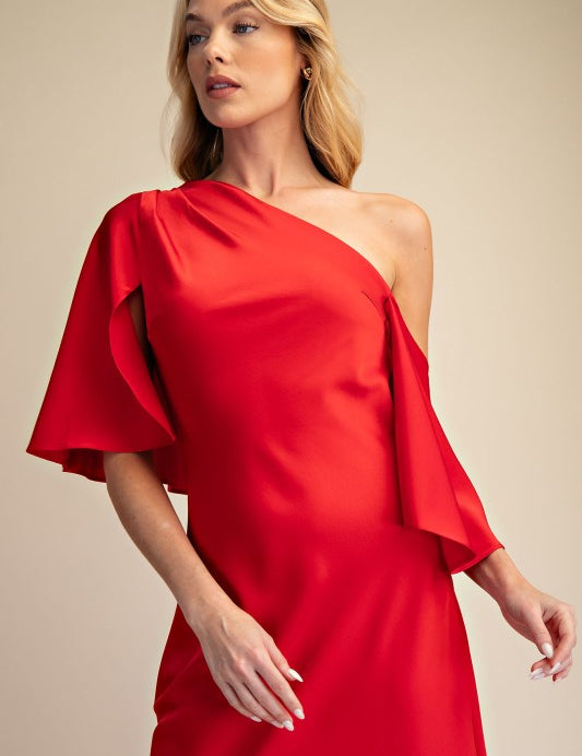 Whimsical Sense Of Style Midi Dress - Red