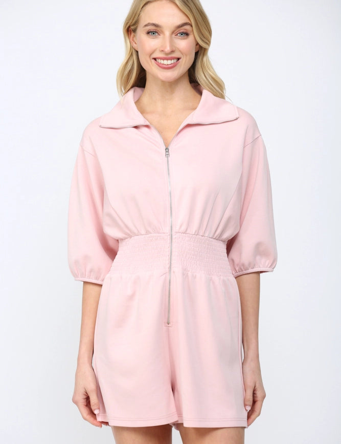 All The Rage Romper - Pastel Pink