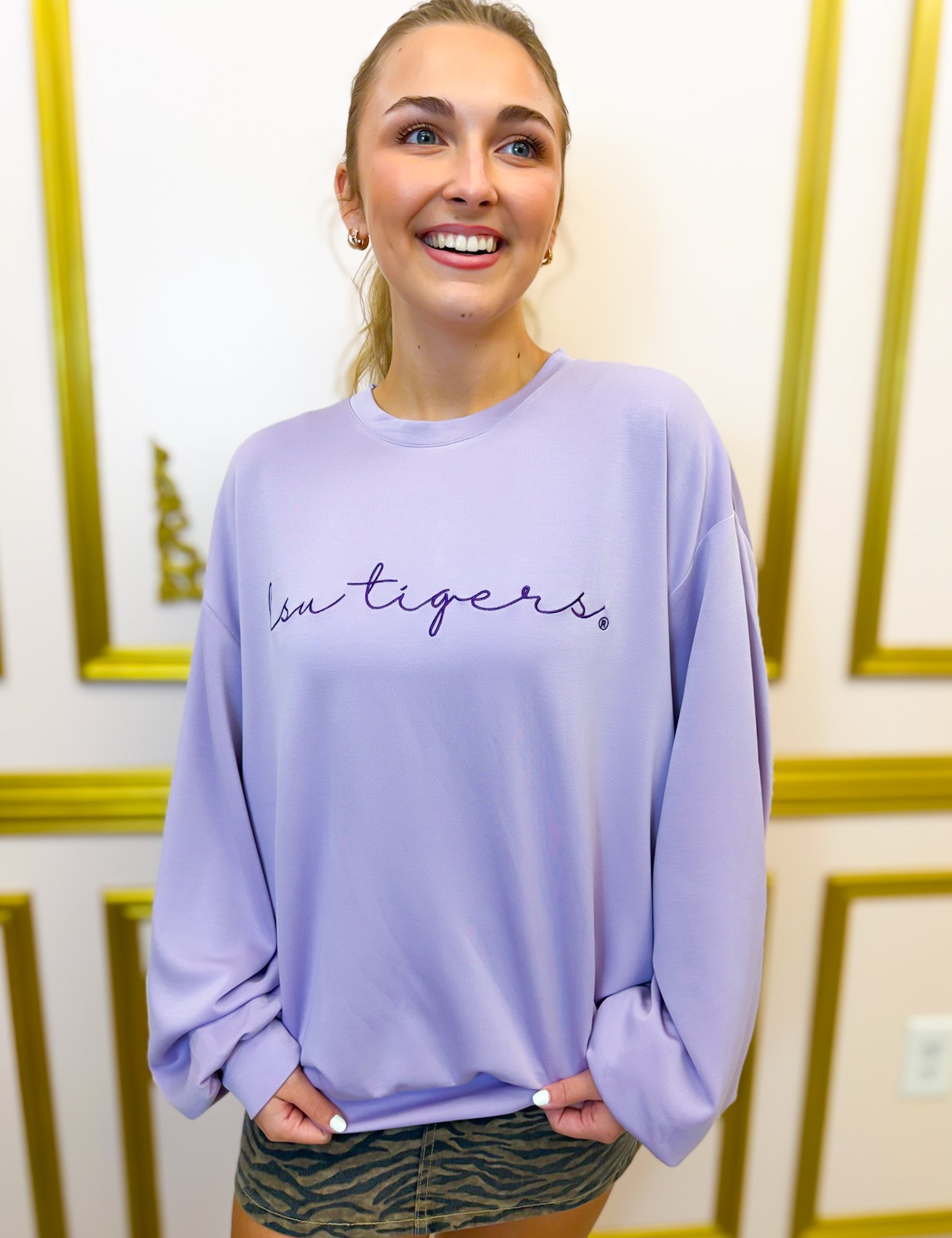 LSU Tigers Pullover - Lavender