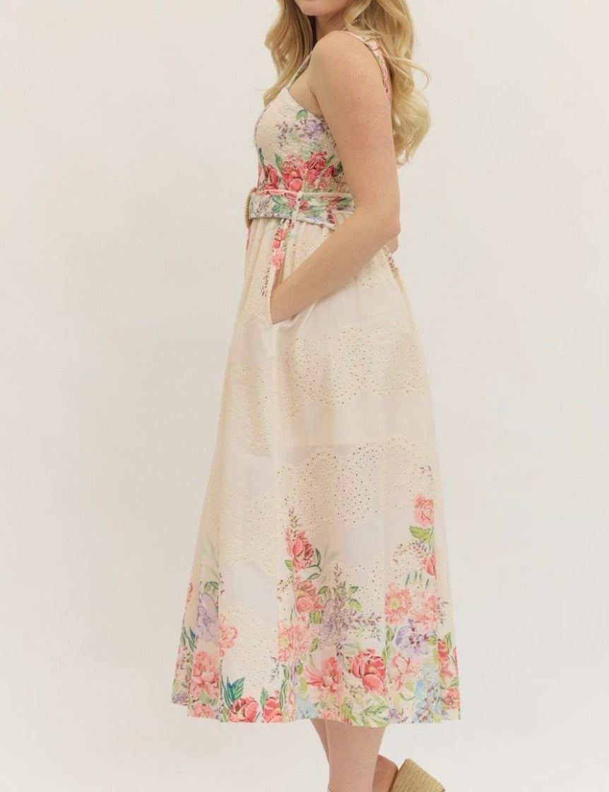 In The Fields Maxi Dress - Coral
