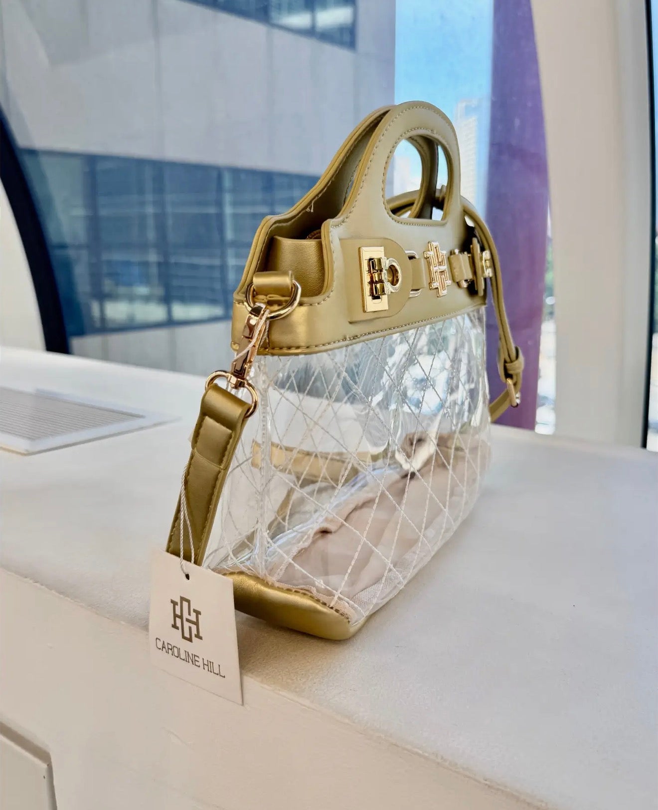 Ivy Clear Bag - Gold