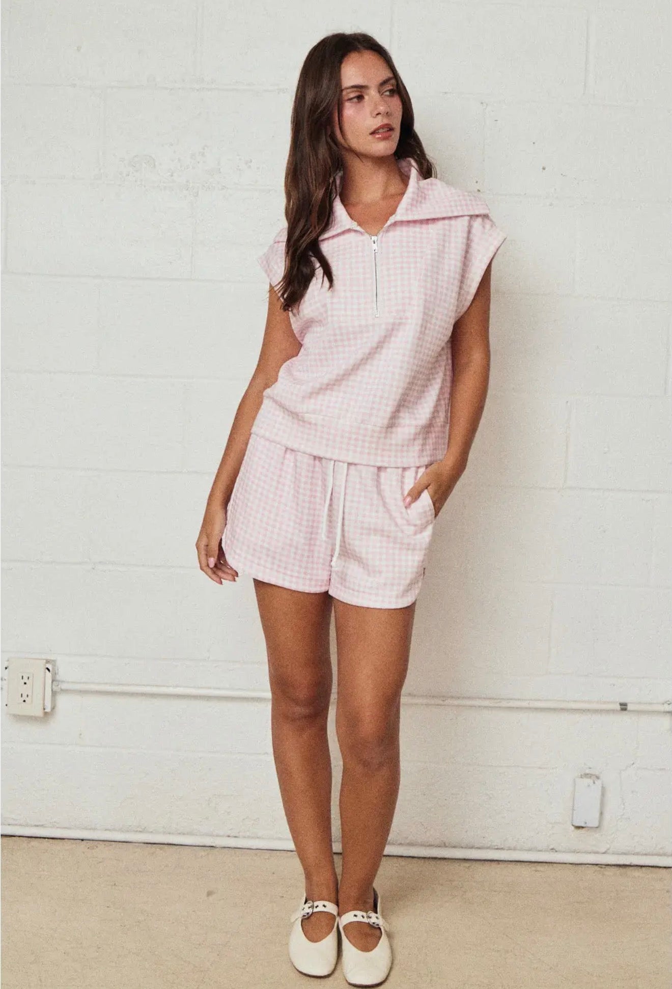Pretty In Gingham Set - Pink