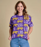 The Sequin Repeat Tee LSU