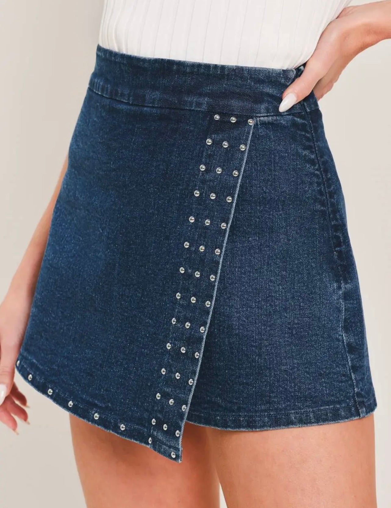 It Girl Denim Skort - Dark Wash