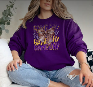 Game Day Bow Football Sweatshirt