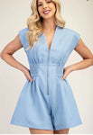 Perfect On You Romper Blue