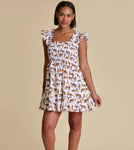 The Poplin Smocked Dress Tigers