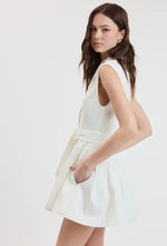 All My Love Denim Mini Dress - White