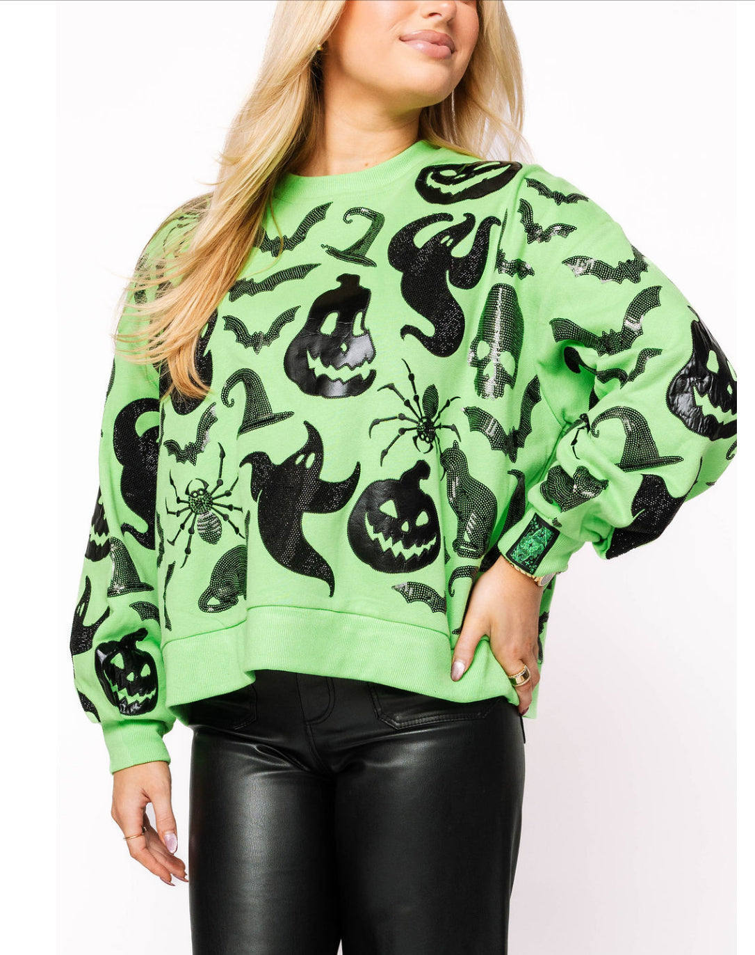 QOS Green & Black Halloween Icon Sweatshirt