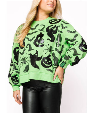 QOS Green & Black Halloween Icon Sweatshirt
