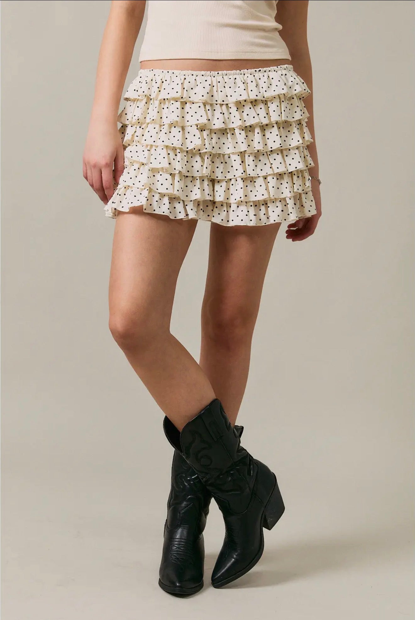 Sweet Spot Ruffle Shorts - White
