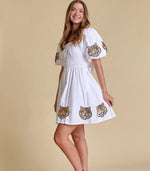 The Puff Sleeve Dress Tigers White