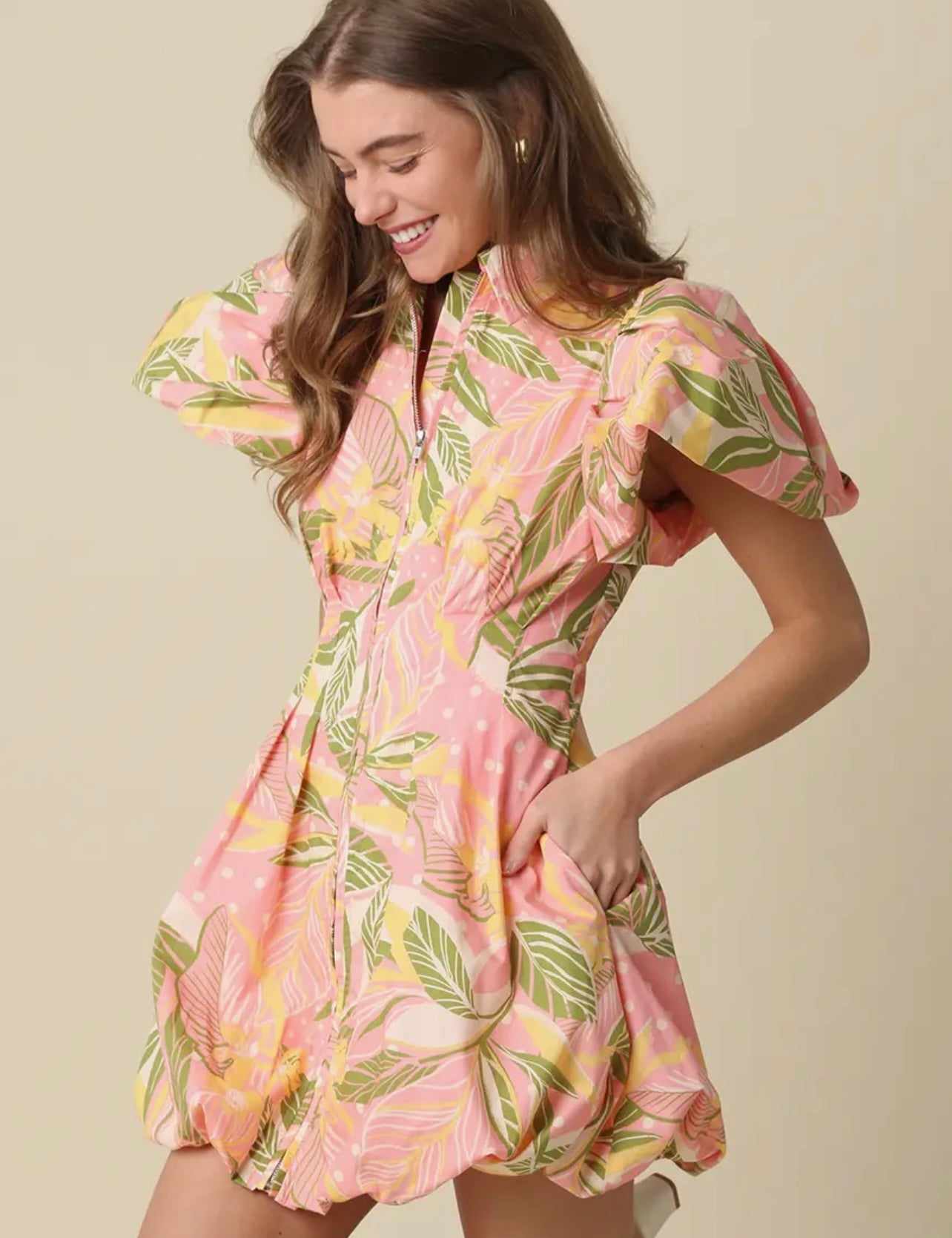 Sunset Palm Mini Dress