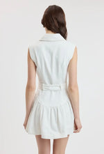 All My Love Denim Mini Dress - White