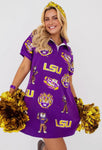 LSU Sequin Logo Dress