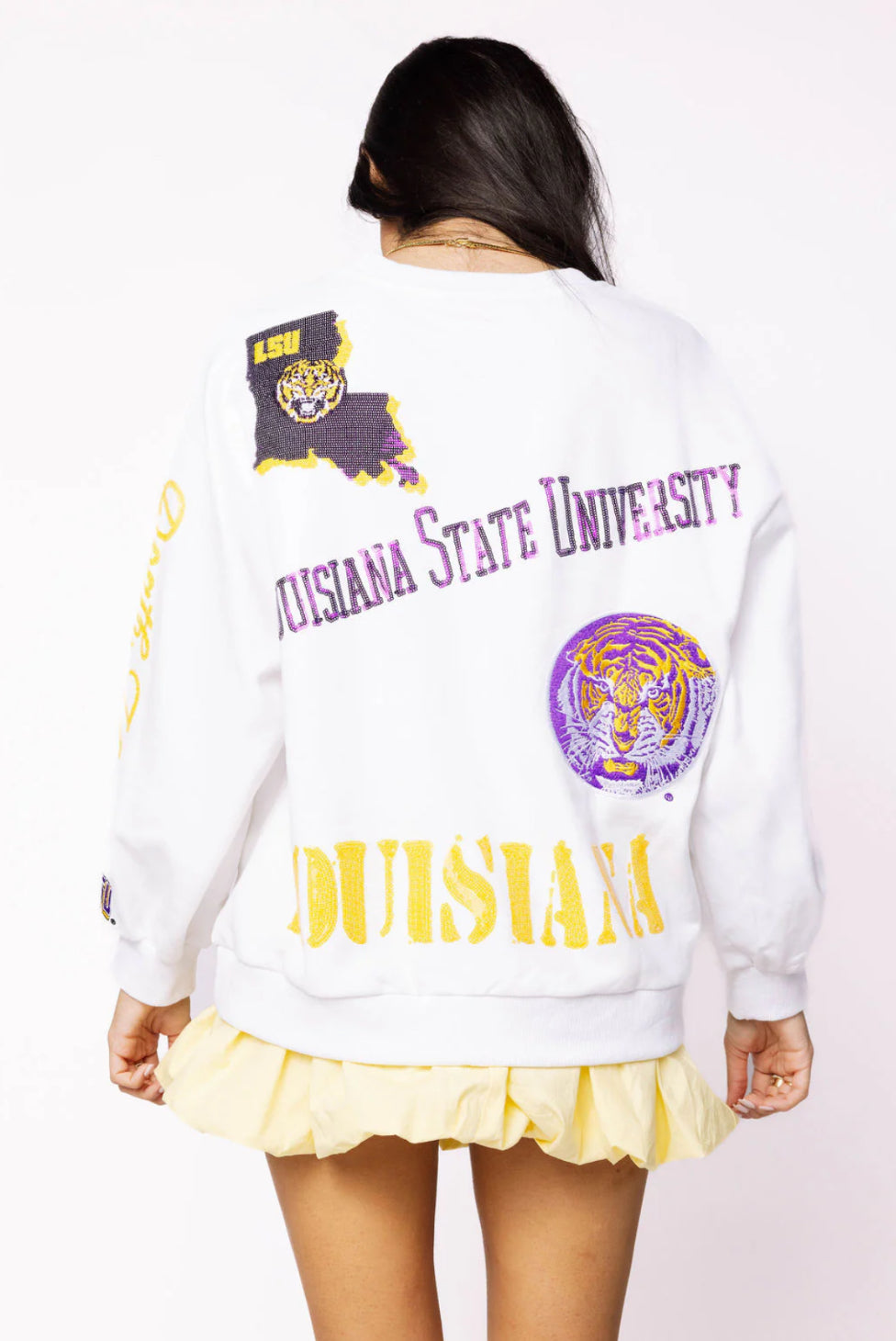 QOS Licensed LSU Big Icons Scattered Sweatshirt
