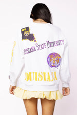 QOS Licensed LSU Big Icons Scattered Sweatshirt