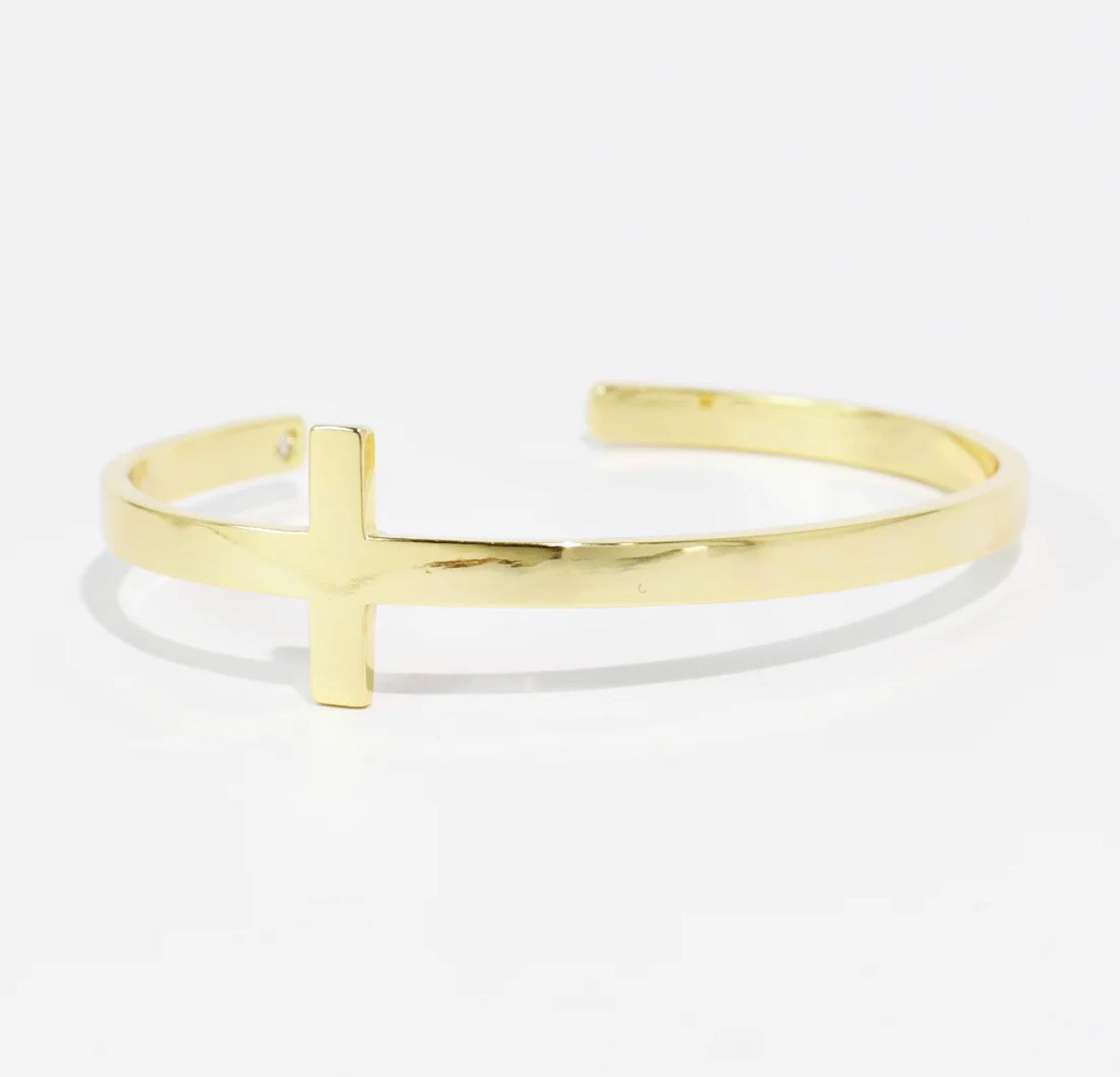 Cross Bangle - Gold