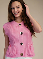 Chic Closure Vest Top Pink
