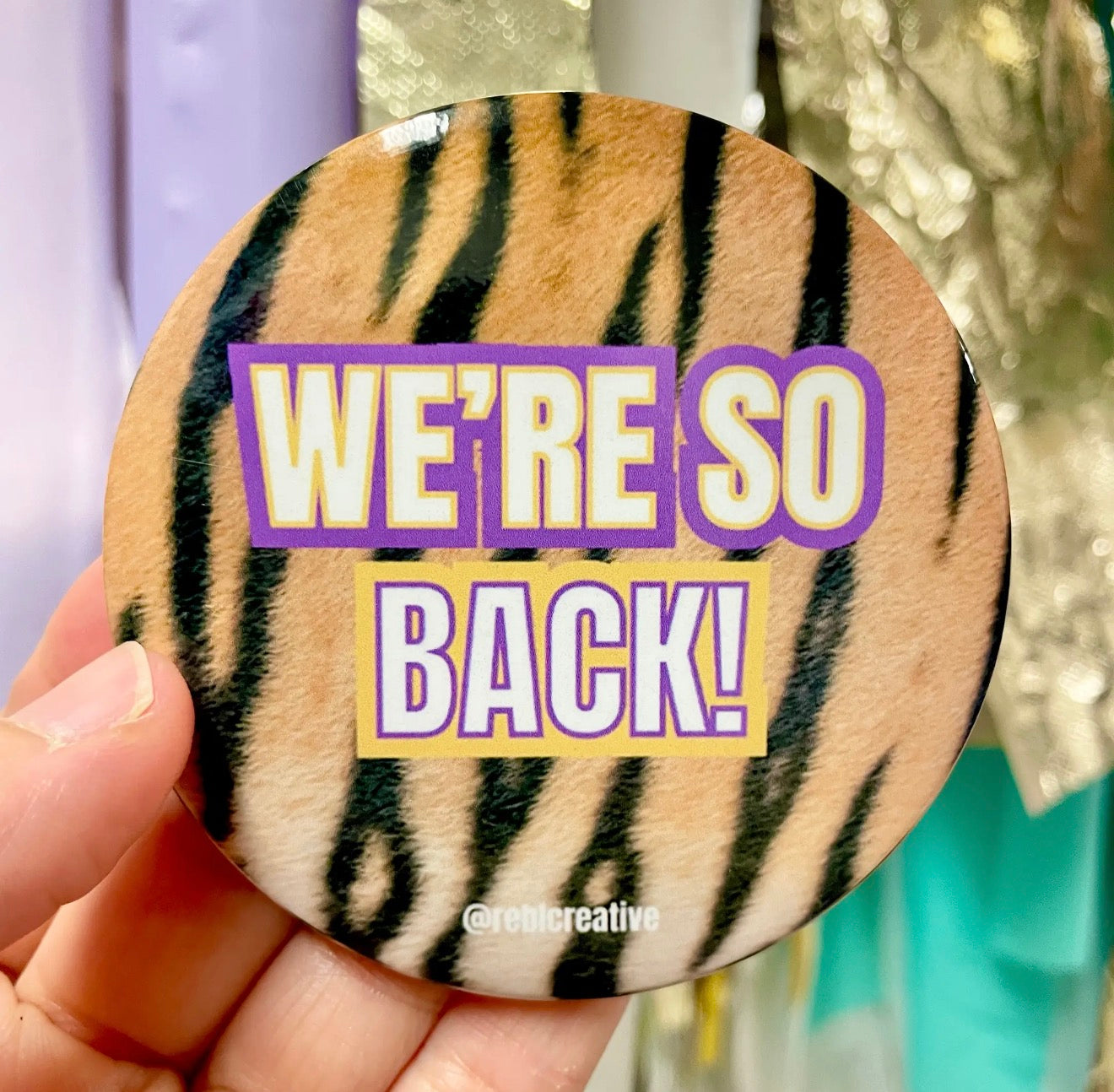 Back Button - Tiger Stripe