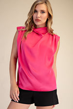 Glamorous Poise Top Fuchsia