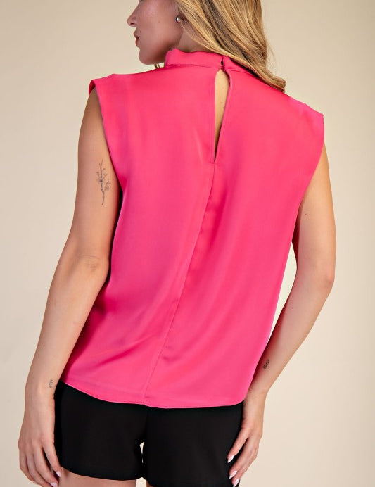 Glamorous Poise Top Fuchsia