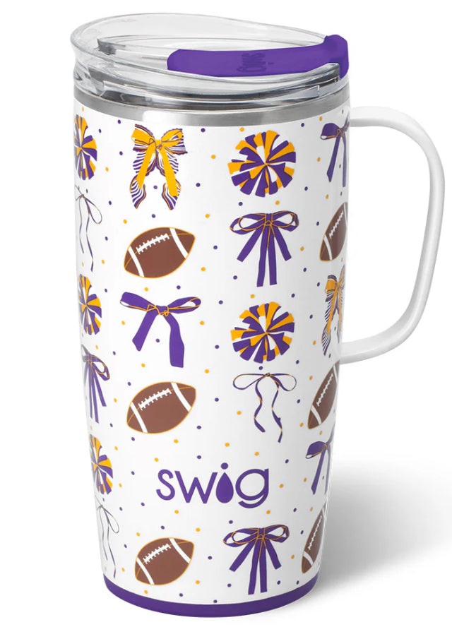 We’ve Got Spirit Purple + Yellow Travel Mug 22 oz.