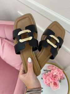 Feng Black Sandal