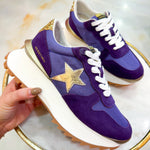 Major Purple And Gold Sneaker