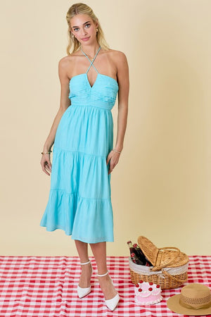 Let It Go Midi Dress Blue