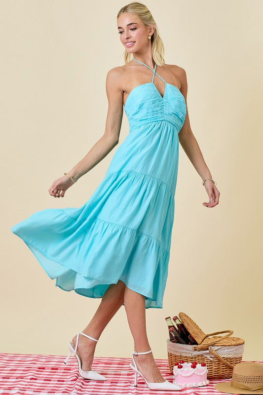 Let It Go Midi Dress Blue