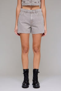 Ava A-Line Gray Denim Shorts
